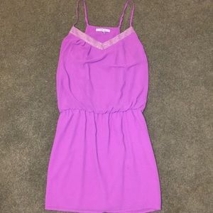 Purple spaghetti strap dress